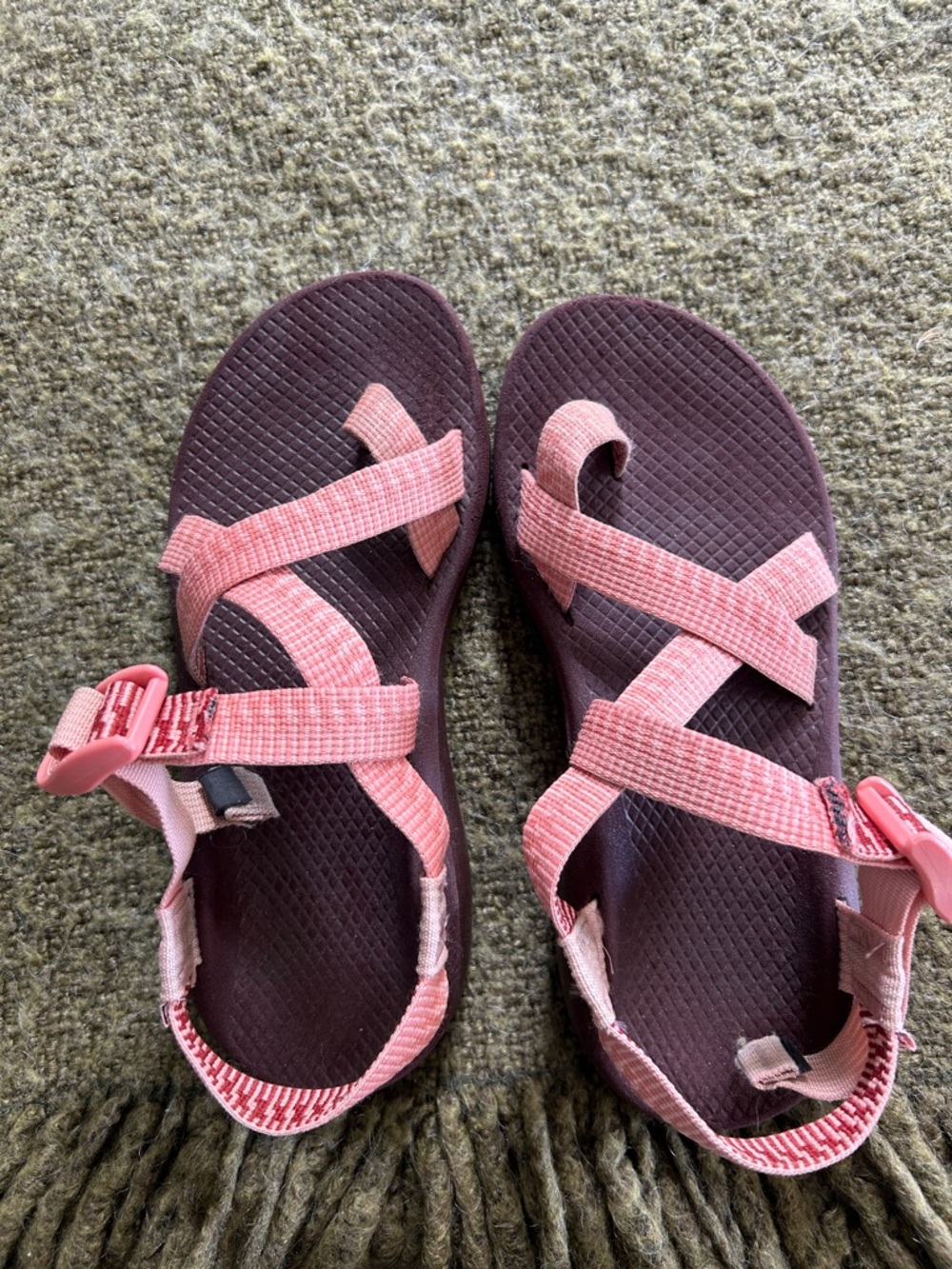 Chaco Women's Sandals in Pink and Maroon